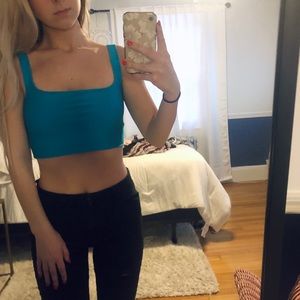 ❌SOLD❌ Blue Crop Top